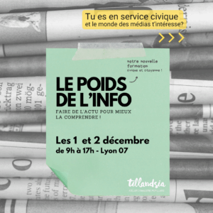 Nouvelles dates pour Le poids de l’info, notre formation civique et citoyenne !